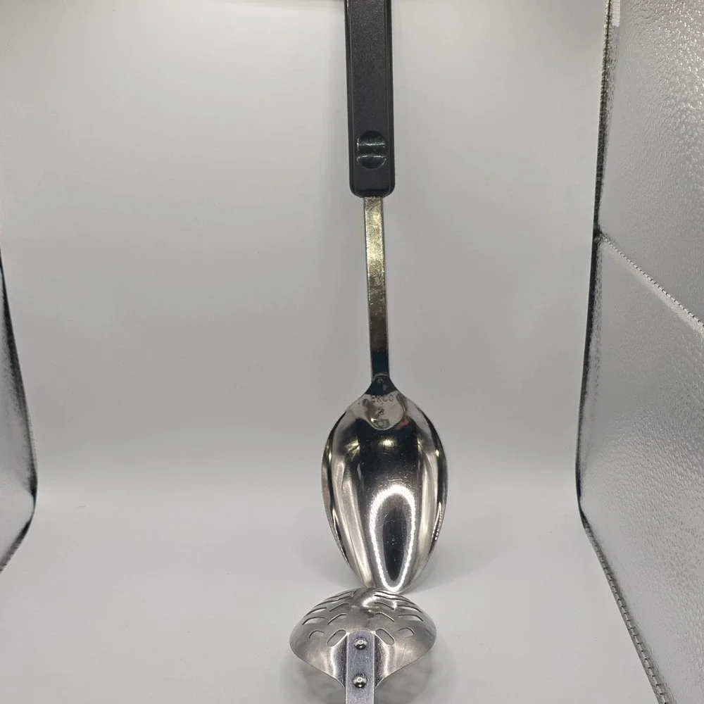 EKCO Stainless Steel Slotted Serving Spoon & Serving Spoon‎ Set Dishwasher Safe